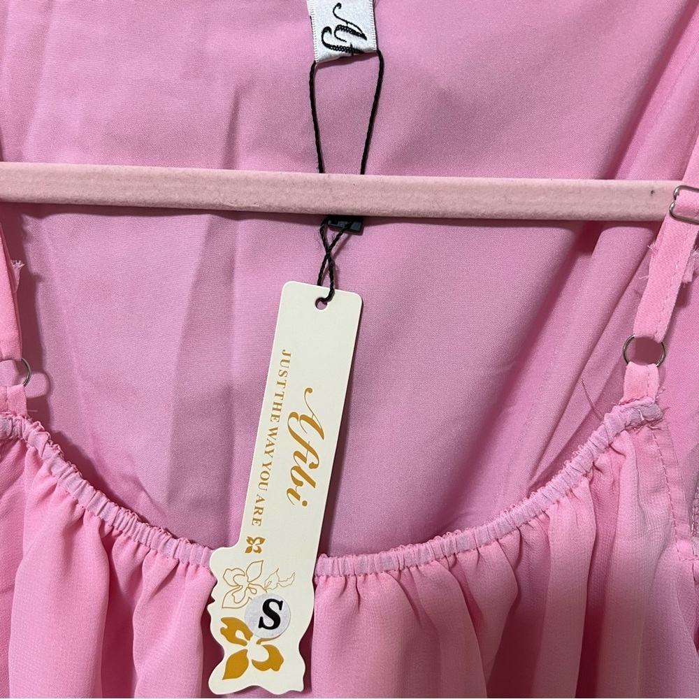 ❤️3/$15 NWT Afibi Pink Maxi Dress- Size Small - Picture 3 of 5